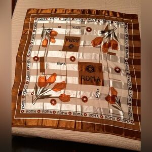 ROMA SCARF Silk / Poly Blend TULIP PATTERN 40" x 38"